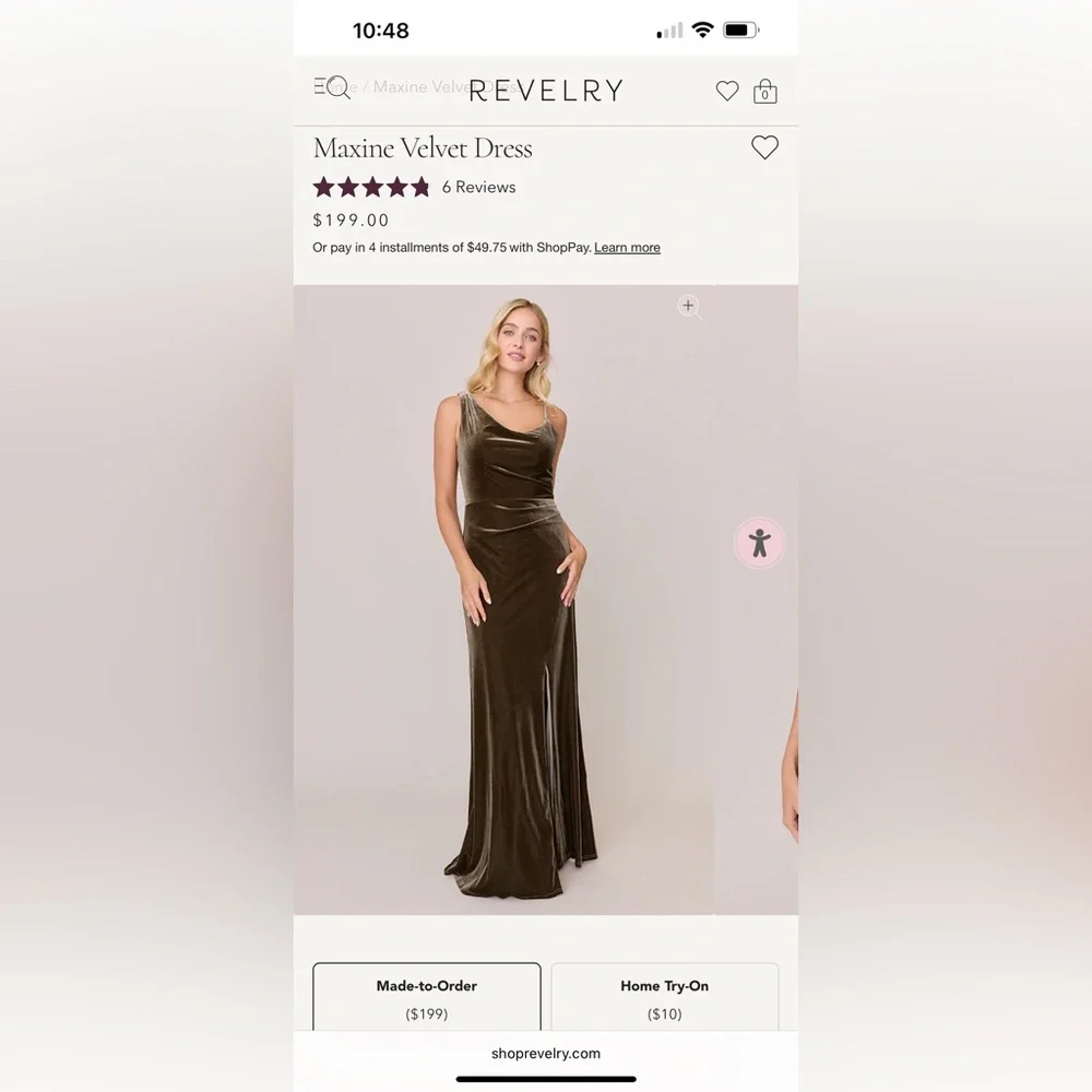 Green velvet formal dress